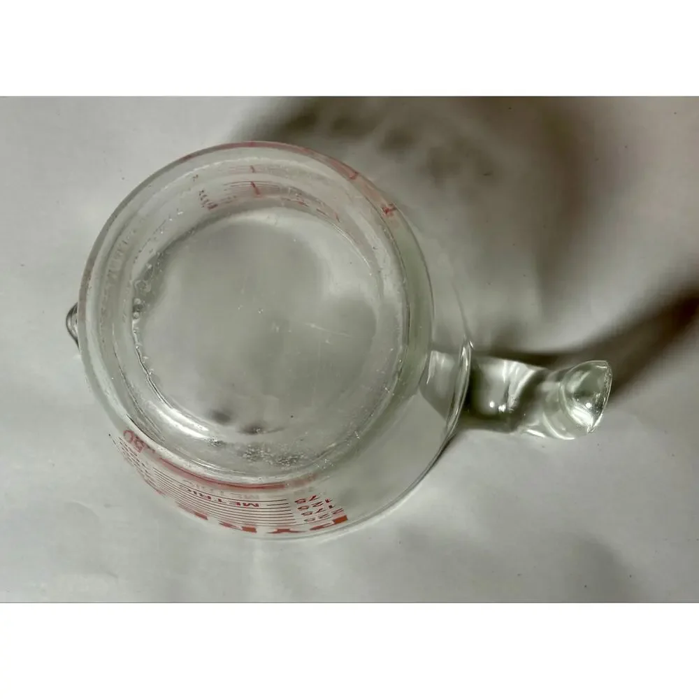 Vintage Pyrex Measuring Cup 1 Cup  508 Red Lettering J-Handle USA